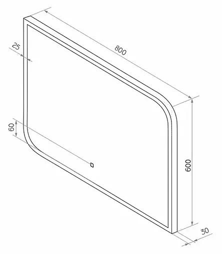 Зеркало с подсветкой Continent Fantasy Led 80 белый ЗЛП37