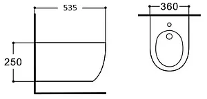Унитаз подвесной безободковый Aquatek Классик белый AQ1111-00, 2