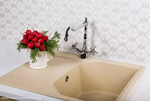 Мойка кухонная Omoikiri Yonaka 61-BE ваниль 4993632