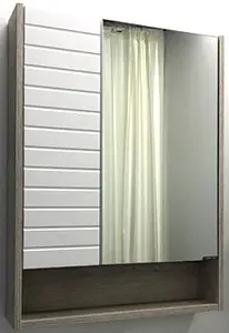 Шкаф-зеркало Comforty Клеон 60 дуб дымчатый 00-00002045CF Шкаф-зеркало Comforty Клеон 60 дуб дымчатый 00-00002045CF, 1