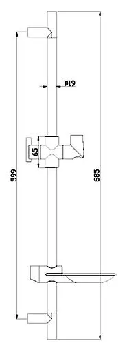 Душевая штанга Lemark хром LM8062C