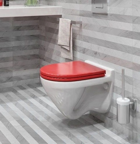 Унитаз подвесной Sanita Luxe Attica Color Red белый/красный ATCSLWH0111