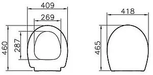 Крышка-сиденье для унитаза с микролифтом Vitra Memoria белый 106-003R009 Крышка-сиденье для унитаза с микролифтом Vitra Memoria белый 106-003R009, 2