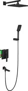 Душевая система со смесителем для ванны Timo Torne чёрный матовый SX-4399/03SM Душевая система со смесителем для ванны Timo Torne чёрный матовый SX-4399/03SM, 1