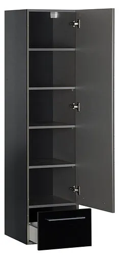 Шкаф-пенал подвесной Aquanet Верона 40 R чёрный 00176673 Шкаф-пенал подвесной Aquanet Верона 40 R чёрный 00176673