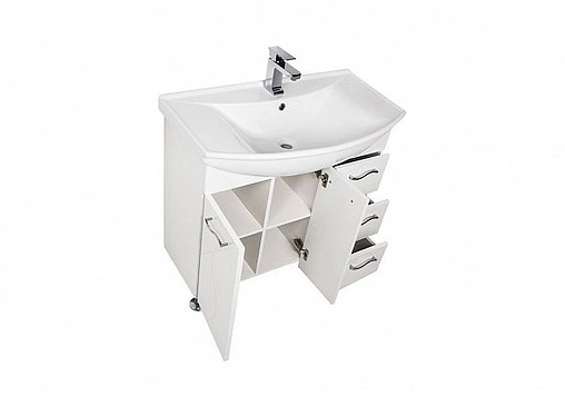 Тумба под умывальник напольная Aquanet Моника 85 белый 00186771