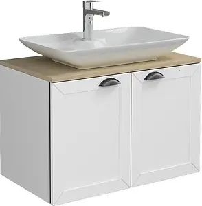 Тумба-умывальник подвесная ISVEA Urban 80 дуб/белый 27TAS065080I+10SY50065SV, 1