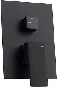 Смеситель для ванны скрытого монтажа Swedbe Platta чёрный матовый 5519B, 1