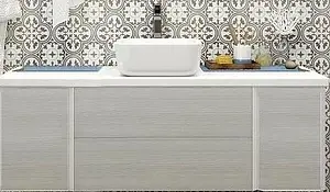 Тумба-умывальник подвесная Aquaton Брук 120 (20+80+20) дуб латте/белый, 1