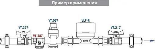 Фильтр прямой сетчатый ½&quot;в x ½&quot;н Valtec VT.387.N.04