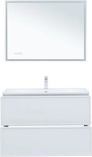 Тумба-умывальник Aquanet Арт 100 белый матовый 00313257+00318926