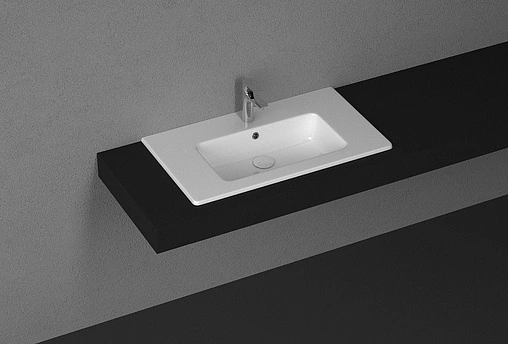 Раковина ISVEA SistemaT 81.5 белый матовый 10SL51081SV-2L Раковина ISVEA SistemaT 81.5 белый матовый 10SL51081SV-2L