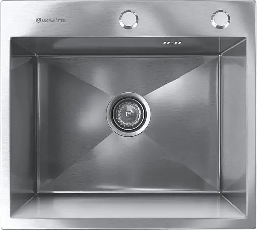 Мойка кухонная Ulgran Steel 50 брашированная сталь