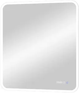 Зеркало с подсветкой Continent Glamour Led 68.5 с подогревом 2 кнопки белый ЗЛП150, 1