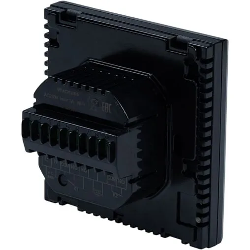 Проводной комнатный терморегулятор Wi-Fi 230В Valtec черный VT.AC712.B.0