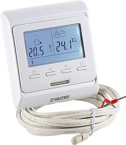 Проводной комнатный терморегулятор НО/НЗ 230В Valtec белый VT.AC709.0.0 Проводной комнатный терморегулятор НО/НЗ 230В Valtec белый VT.AC709.0.0, 1