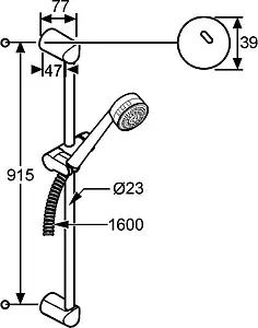 Душевая стойка Kludi Zenta хром 6084005-00 Душевая стойка Kludi Zenta хром 6084005-00, 2