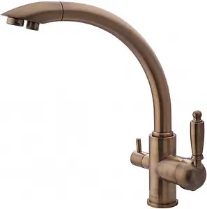 Смеситель для кухни с подключением к фильтру Swedbe Selene Plus бронза 8043, 1