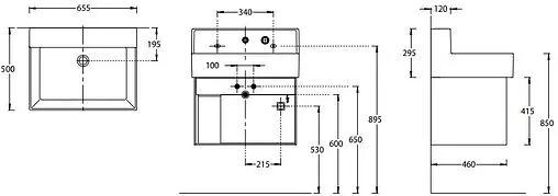 Тумба под умывальник подвесная Kerama Marazzi Logica M 65 белоснежный LO.M.65\WHT