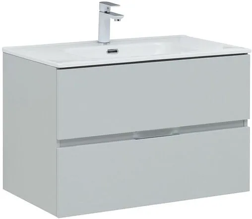 Тумба под умывальник подвесная Aquanet Алвита New 80 серый 00277516
