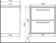 Тумба-умывальник подвесная Raval Frame 60 дуб трюфель Fra.01.60/P/DS+QDR60SLWB01