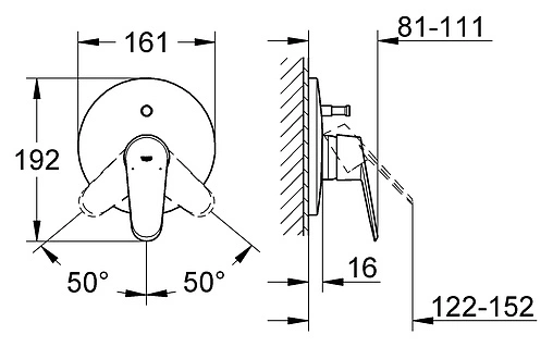 Смеситель для ванны скрытого монтажа Grohe Eurodisc Cosmopolitan белый 19548LS2