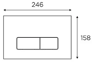 Клавиша смыва для унитаза Idrospania Andrea 30354 хром матовый, 2