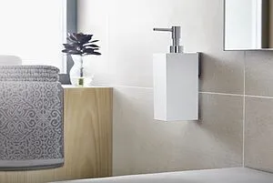 Дозатор для жидкого мыла Roca Rubik хром/белый 816842001, 3