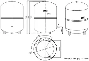 Гидроаккумулятор Reflex S 400л 10 бар 8219000 Гидроаккумулятор Reflex S 400л 10 бар 8219000, 2