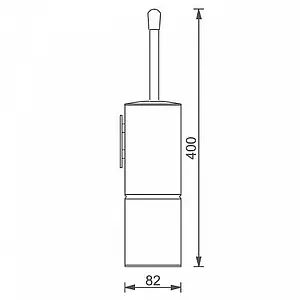 Ёршик для унитаза Aquanet хром 8039, 2