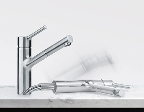 Смеситель для кухни с выдвижным изливом Franke Taros Neo нержавеющая сталь 115.0596.383