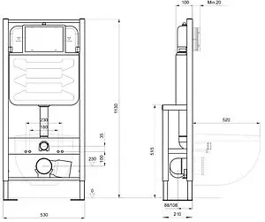 Инсталляция для подвесного унитаза Aquatek INS-0000016 Инсталляция для подвесного унитаза Aquatek INS-0000016, 2