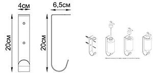 Держатель для дозатора с крючком Fixsen Practica чёрный матовый FX-800A Держатель для дозатора с крючком Fixsen Practica чёрный матовый FX-800A, 2