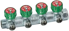 Коллектор регулирующий проходной 4 отвода ¾"в/н x ½"н Far MultiFAR FK 3824 3412TP Коллектор регулирующий проходной 4 отвода ¾"в/н x ½"н Far MultiFAR FK 3824 3412TP