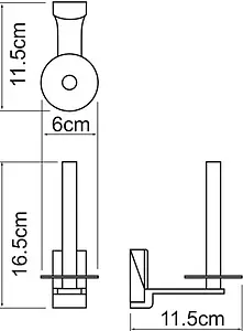 Держатель туалетной бумаги Wasserkraft Exter бронза 5297, 3