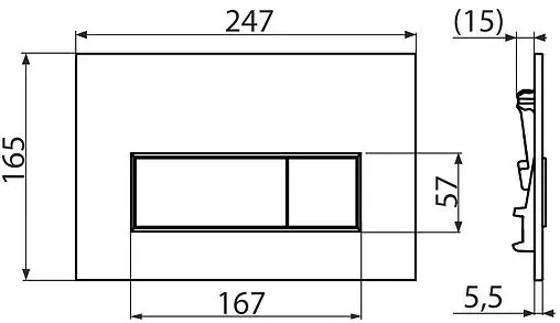 Инсталляция для подвесного унитаза Set 4 в 1 AlcaPlast Sadromodul AM101/1120-4:1 RU M578-0001 с кнопкой черный матовый