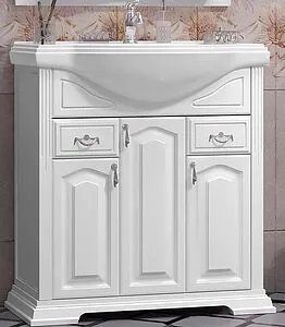 Тумба-умывальник напольная Opadiris Риспекто 80 белый матовый 00-00006024+4620008198941, 1