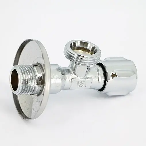 Вентиль регулирующий угловой с фильтром для бытовой техники ½"н x ¾"н хром Uni-fitt 187M2300