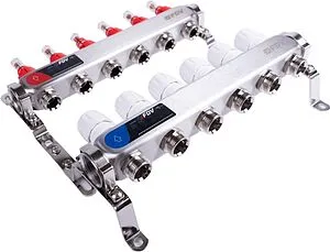 Группа коллекторная с расходомерами 6 отводов 1&quot;в/в x ¾&quot;ек FDV S1101A-1/6, 4