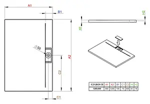 Поддон для душа Radaway Giaros D90x120 MKGD1290-03 Поддон для душа Radaway Giaros D90x120 MKGD1290-03, 3