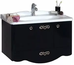 Тумба-умывальник Aquaton Венеция 90 чёрный 1A1556K0VN950 Тумба-умывальник Aquaton Венеция 90 чёрный 1A1556K0VN950, 1