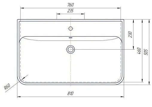 Раковина Kirovit Олимпия 80 белый 4640021061091