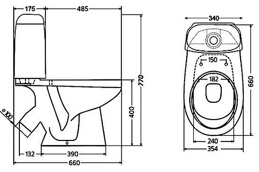 Унитаз-компакт Santek Бореаль белый 1WH302142