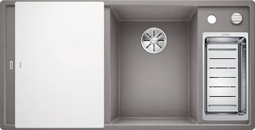 Мойка кухонная Blanco Axia III 6 S-F 100 R (доска стекло) алюметаллик 523491