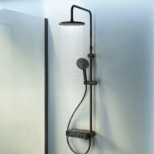 Душевая система со смесителем для душа Am.Pm X-Joy чёрный матовый F0785A622 Душевая система со смесителем для душа Am.Pm X-Joy чёрный матовый F0785A622