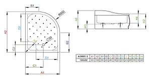 Поддон для душа Radaway Korfu E 4E81400-03L Поддон для душа Radaway Korfu E 4E81400-03L, 3
