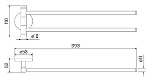 Полотенцедержатель IDDIS Sena хром SENSS20i49, 2