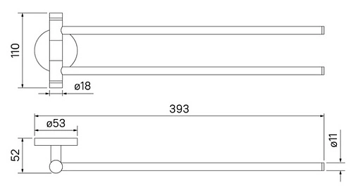Полотенцедержатель IDDIS Sena хром SENSS20i49