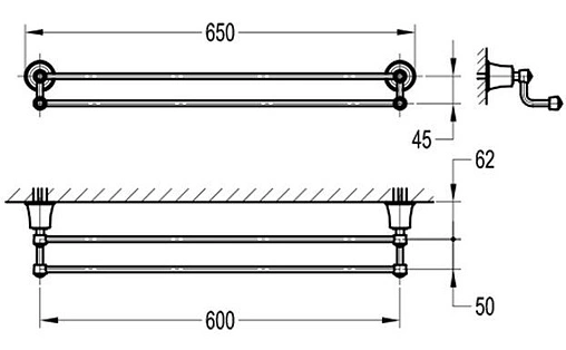 Полотенцедержатель Swedbe Terracotta Art терракотовый 2538