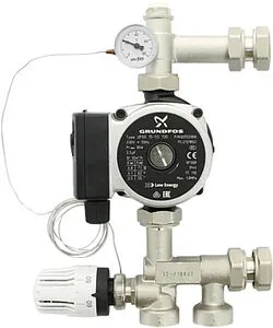 Узел насосно-смесительный с насосом Grundfos UPSO 25-65 130 Uni-fitt Solomix Mini 474G1102, 1